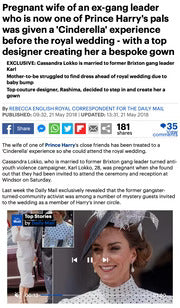 Daily Mail reports how Raishma dresses Wife of former gang leader for Royal Wedding