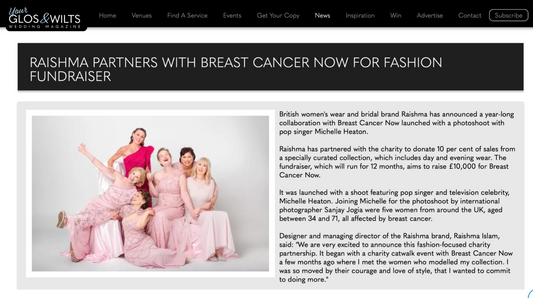 Raishma's Fashion Fundraiser for Breast Cancer featured on yourgloswilts