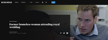 CBS News: Former homeless woman attending royal wedding