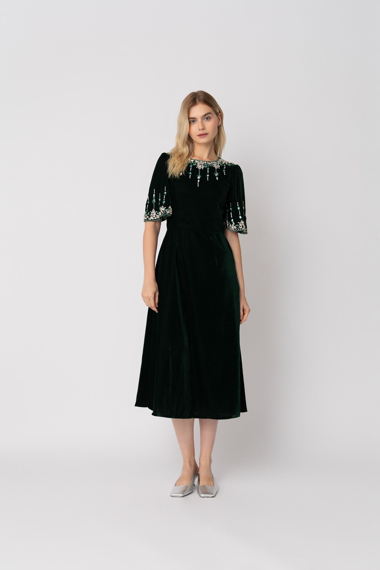Elvira Green Dress Raishma Elvira Green Dress Raishma