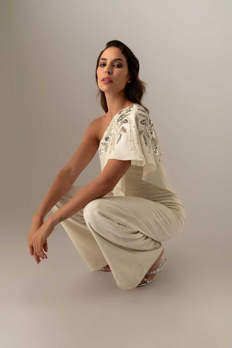 Gwen White Jumpsuit Bridal