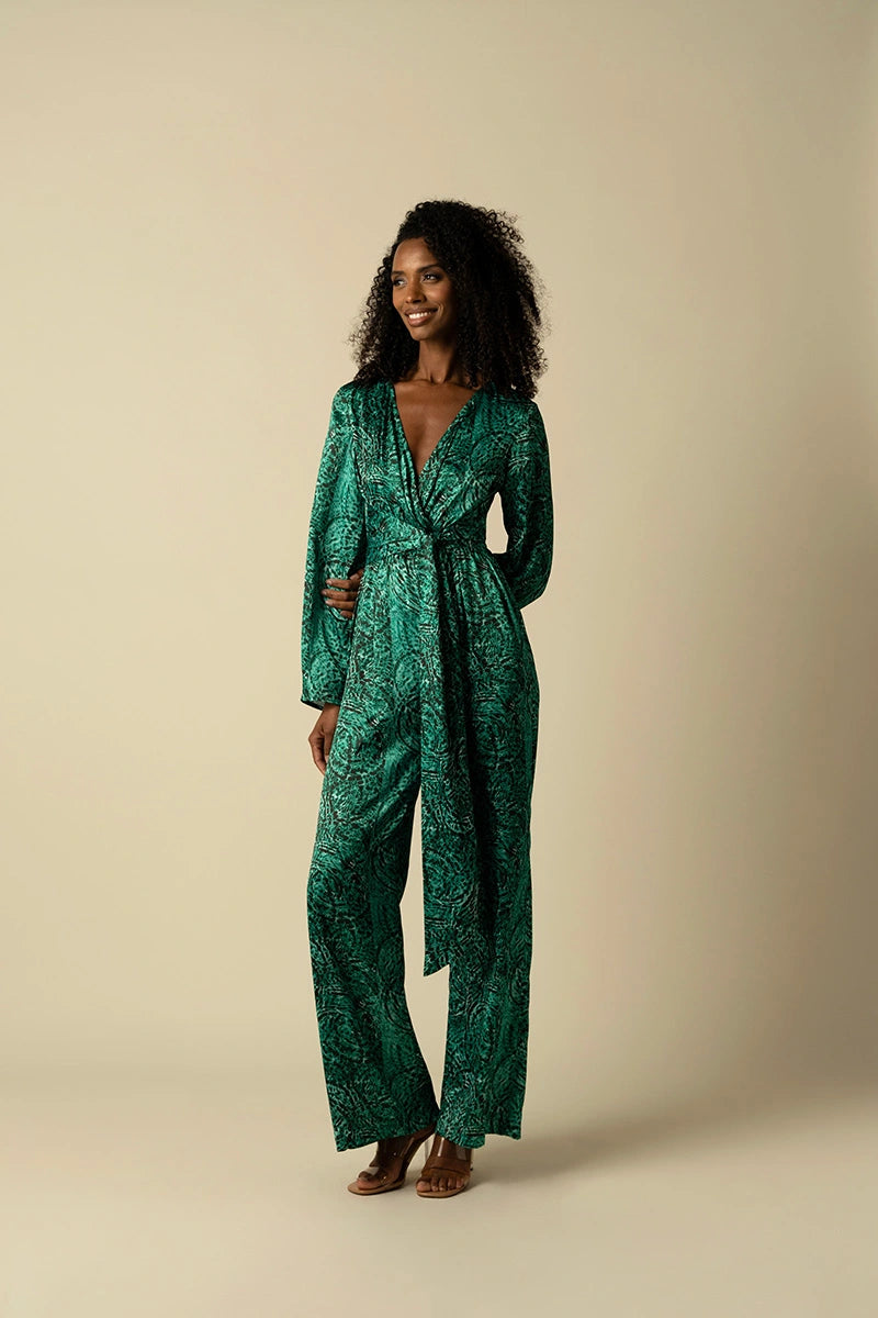 Green jumpsuit womens shop