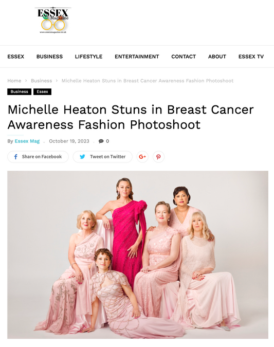 Michelle Heaton Stuns in Raishma Gown Representing Breast Cancer Awareness