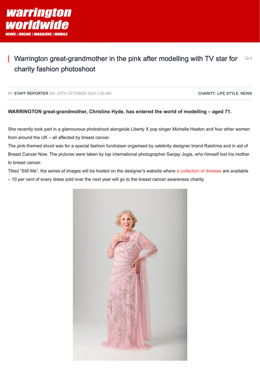 Warrington Worldwide: Great Grand Mother for Raishma Charity Event