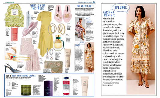 Raishma's Miranda Dress Featured on Express.co.uk