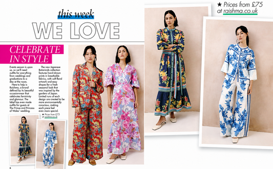 Sunday Express Features Raishma's Japanese Botanical Garden-Inspired Collection