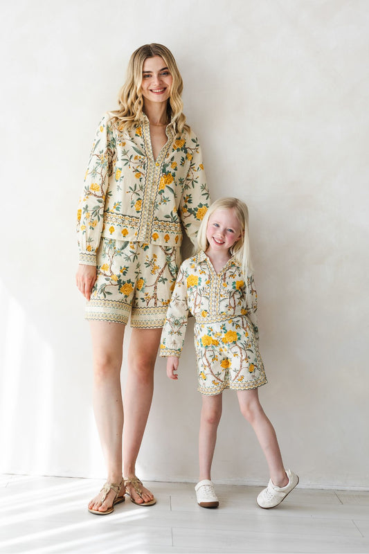 Elsie Yellow Kids Shorts