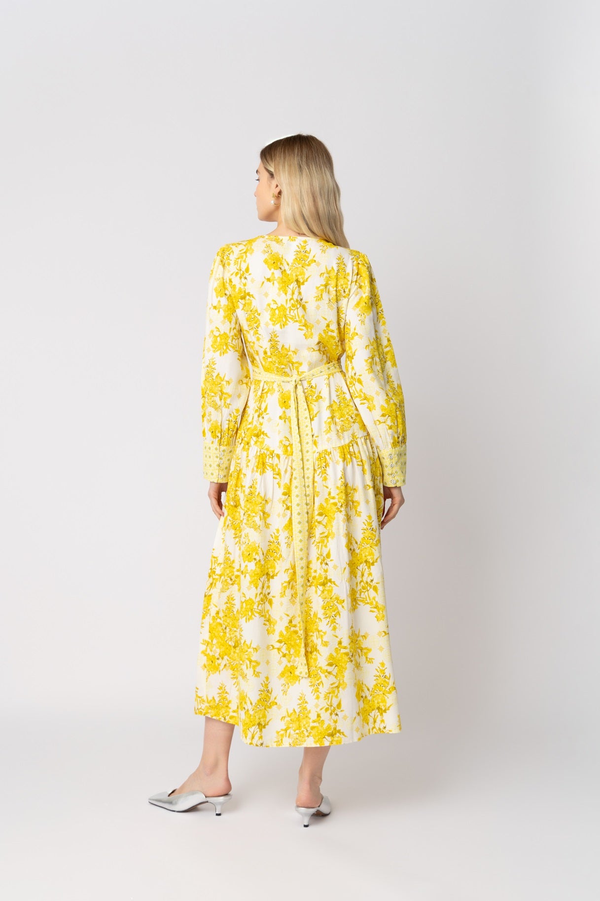 Aaliyah Yellow Cotton Dress