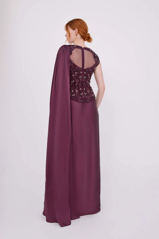 Anika Burgundy Gown