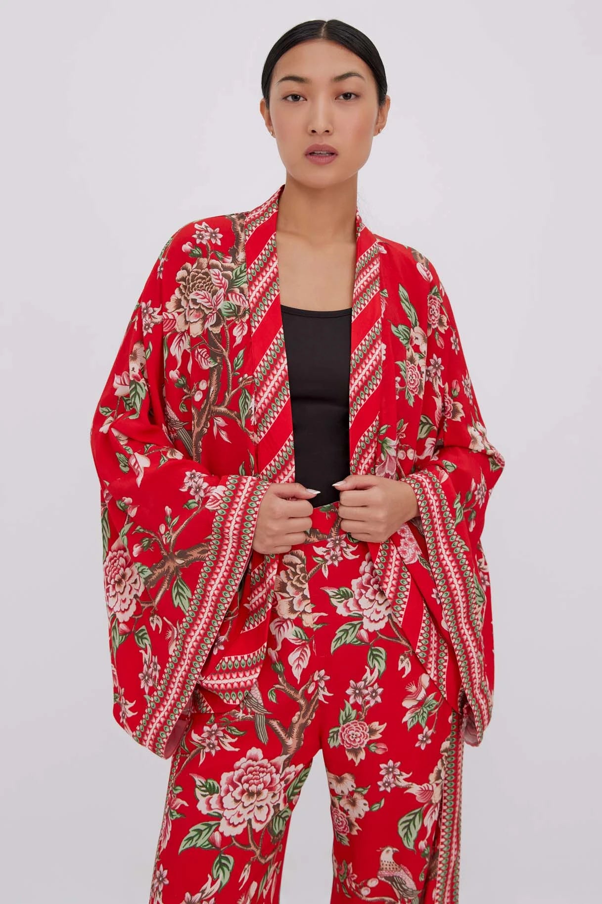 Hallie Red Kimono