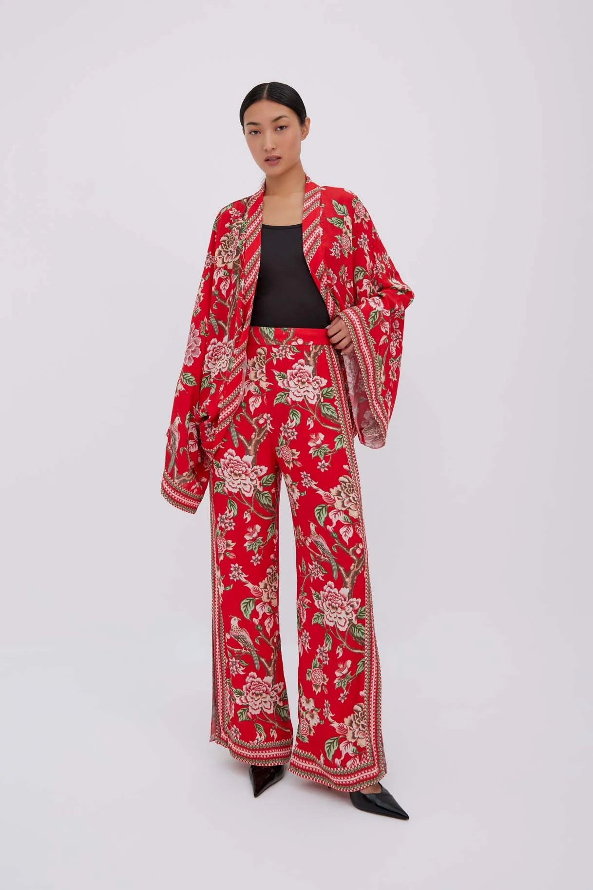 Hallie Red Kimono