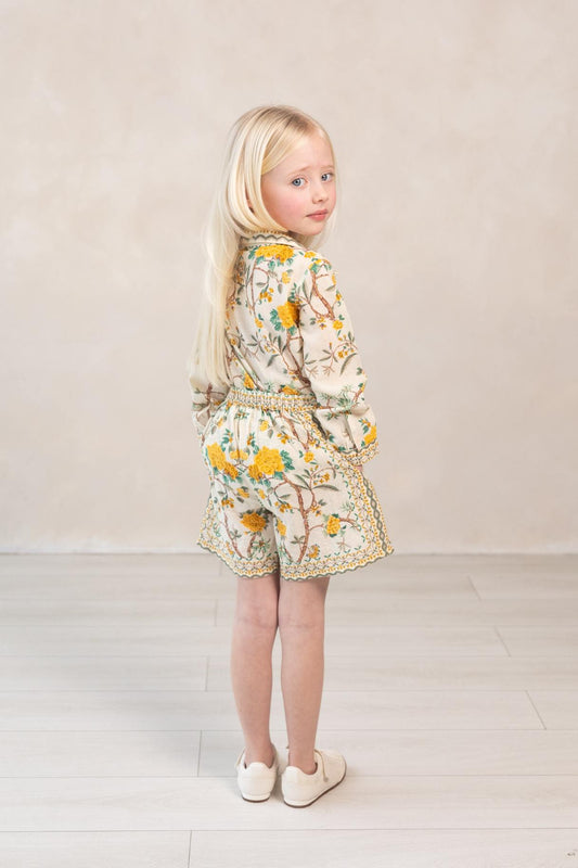 Elsie Yellow Kids Shorts
