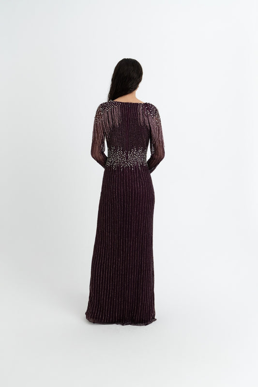 Lainey Burgundy Gown