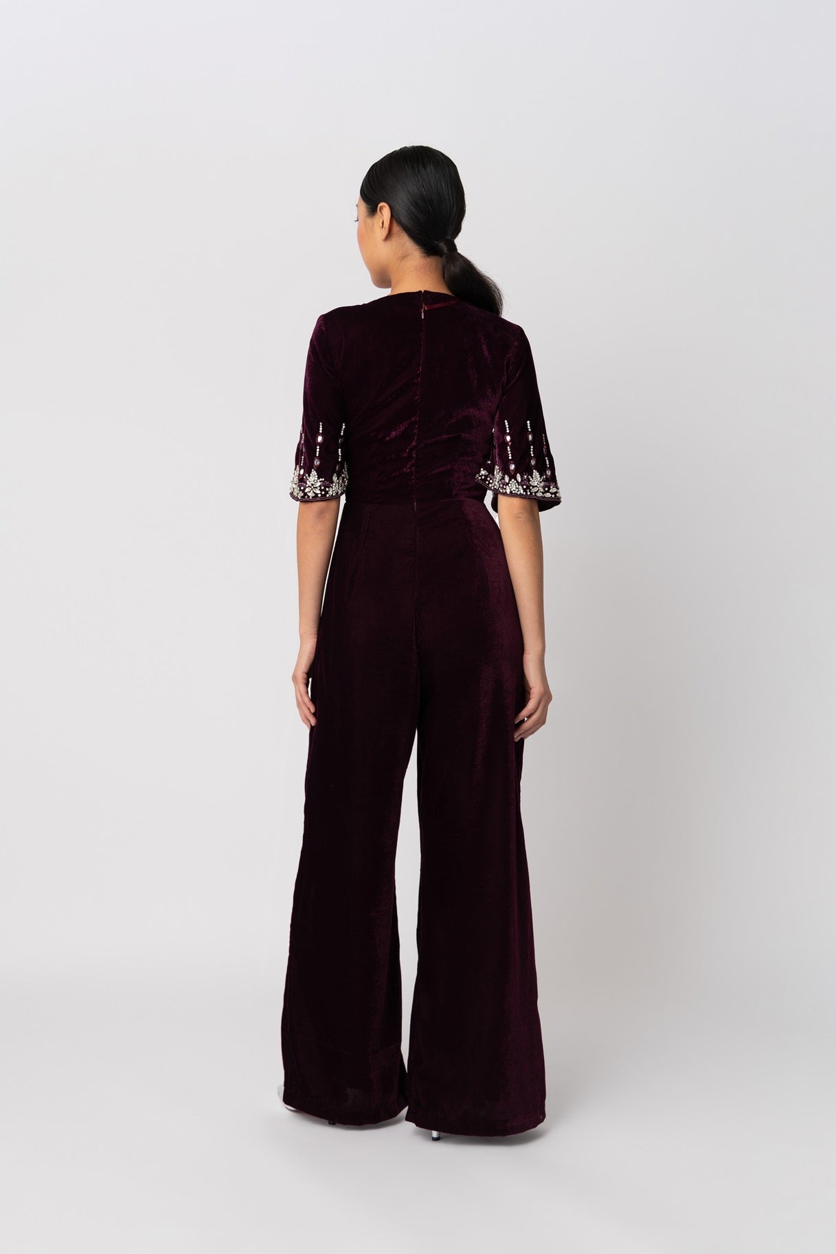 Luna Burgundy Jumpsuit