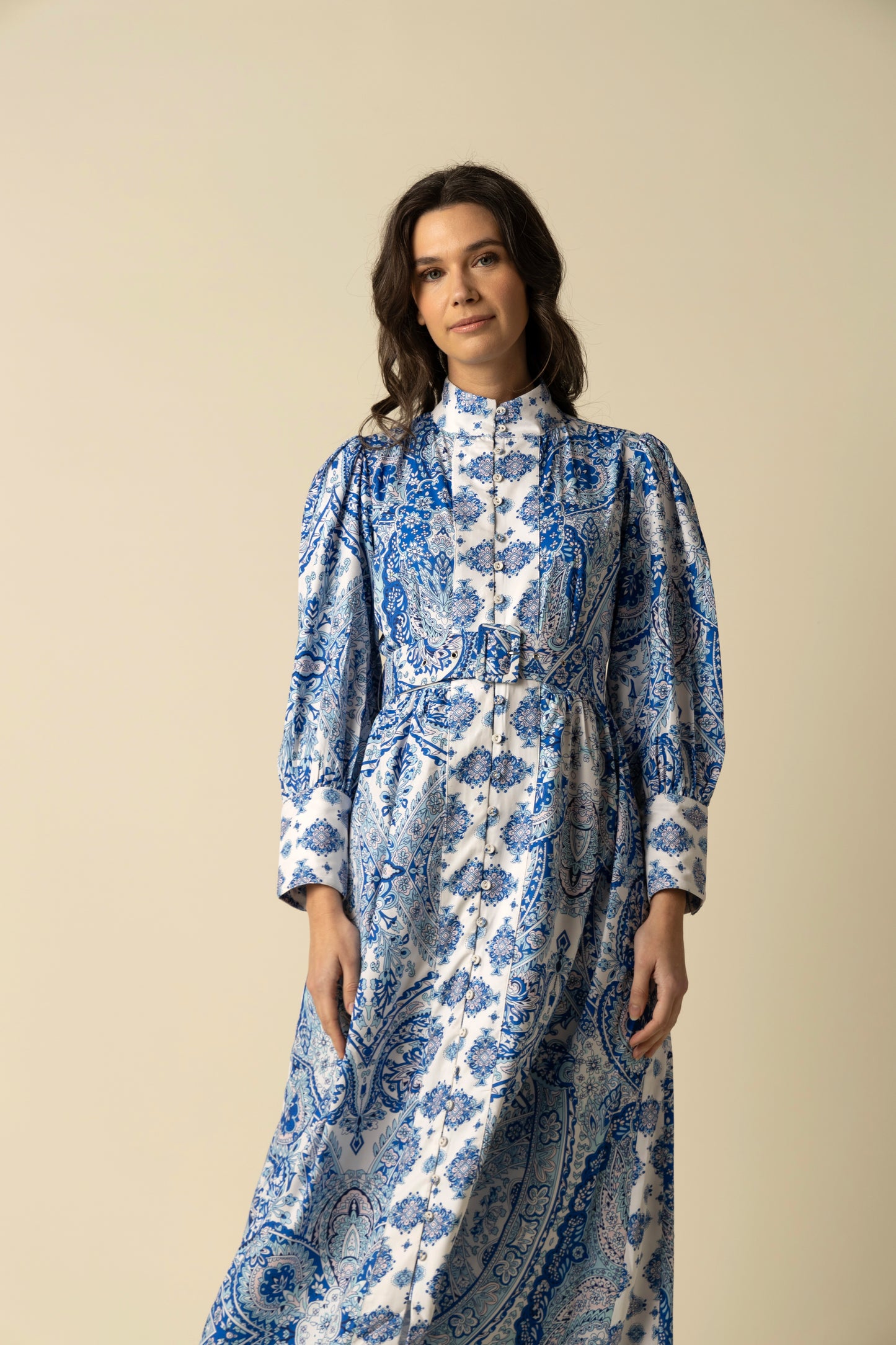 Maya Blue Cotton Dress