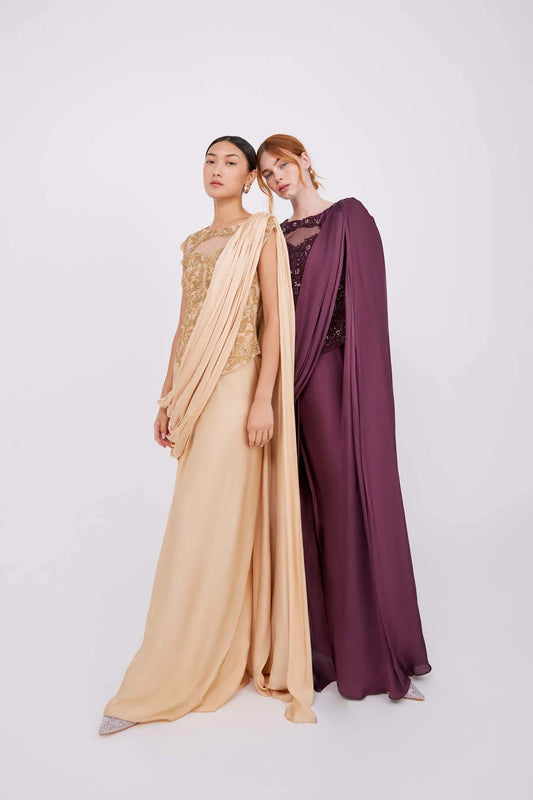 Anika Burgundy Gown