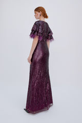 Selene Burgundy Gown