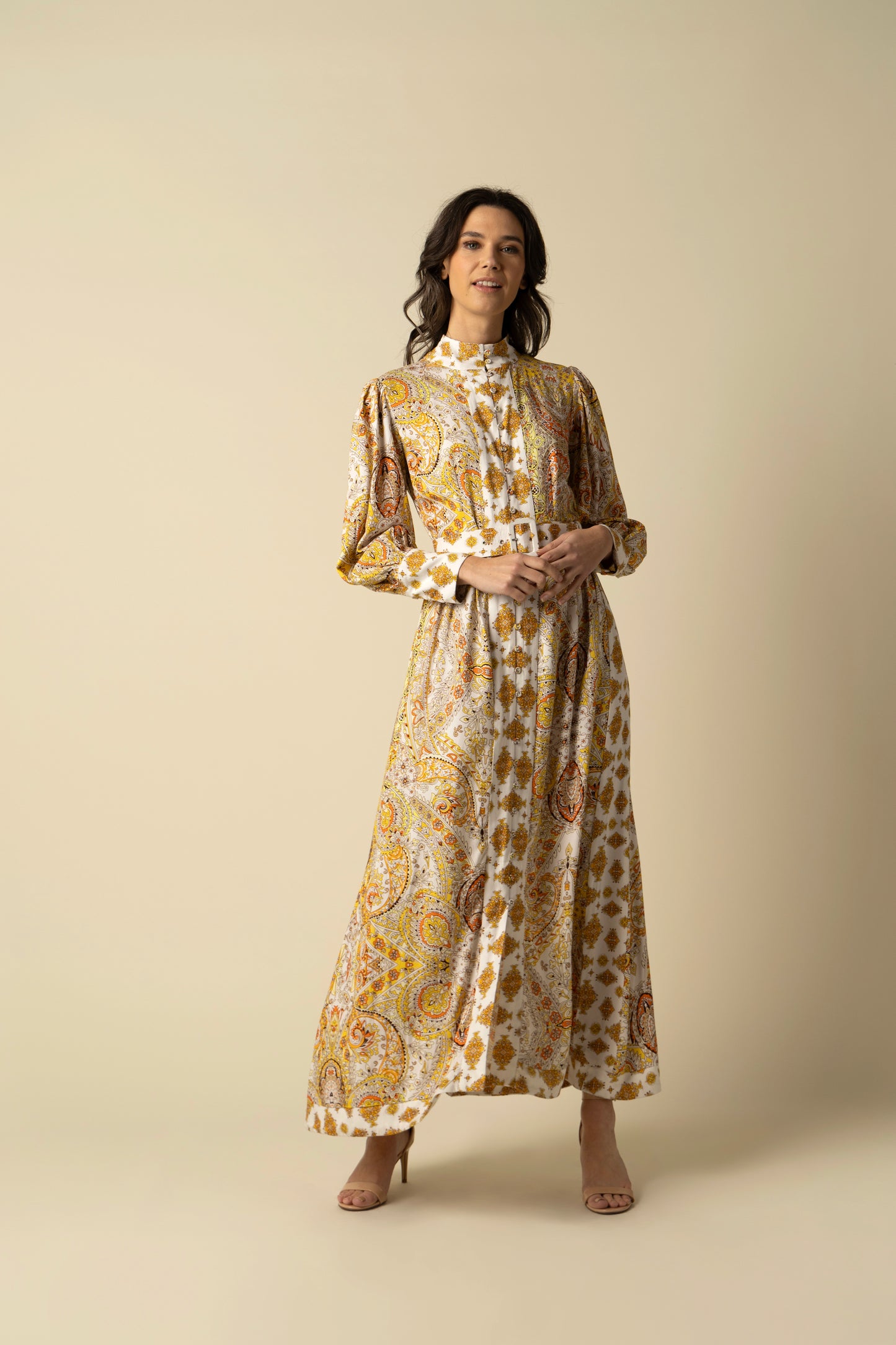 Maya Yellow Cotton Dress