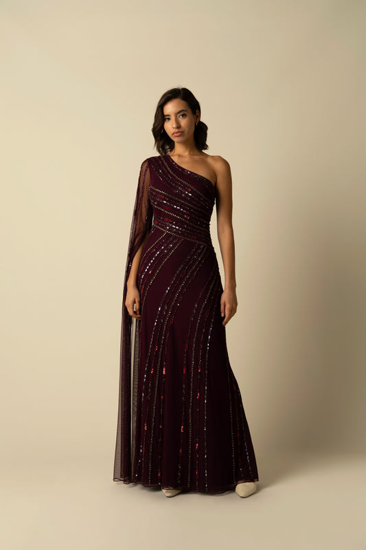 Burgundy Kalina Gown