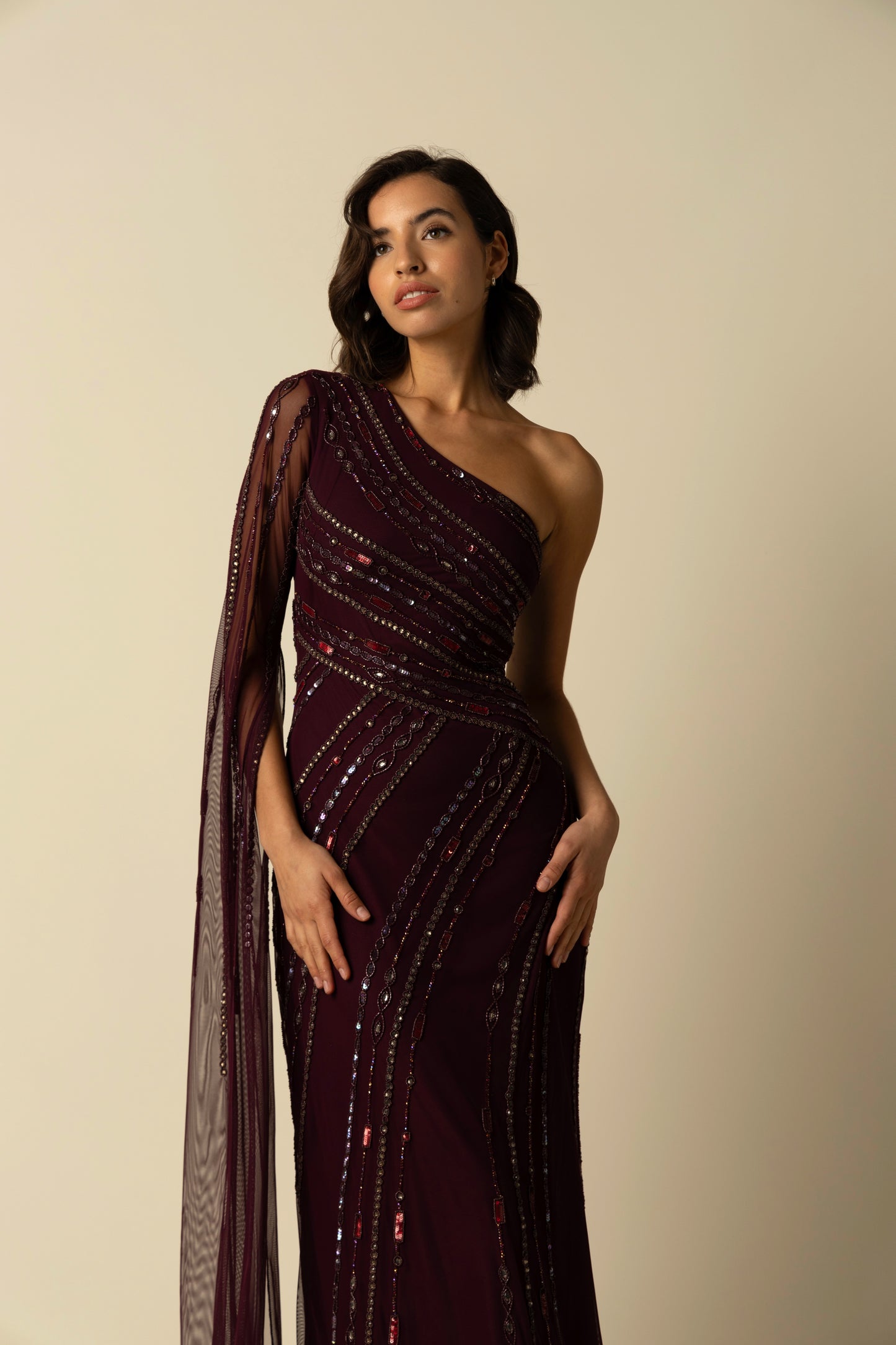 Burgundy Kalina Gown