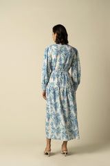 Aaliyah Blue Cotton Dress