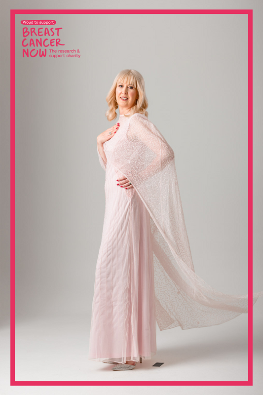 Blush Melony Cape Gown