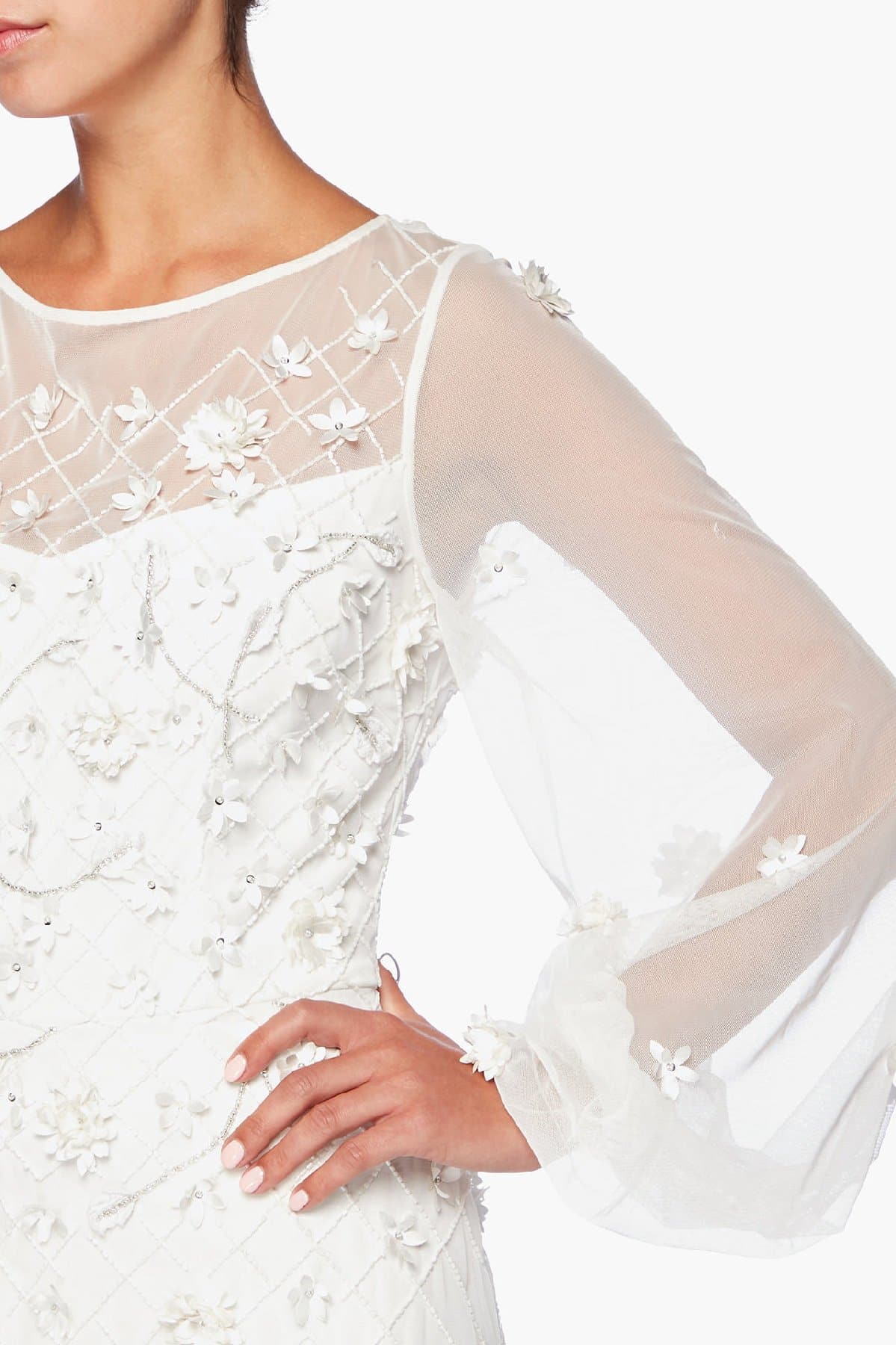 3D Floral Bridal Gown
