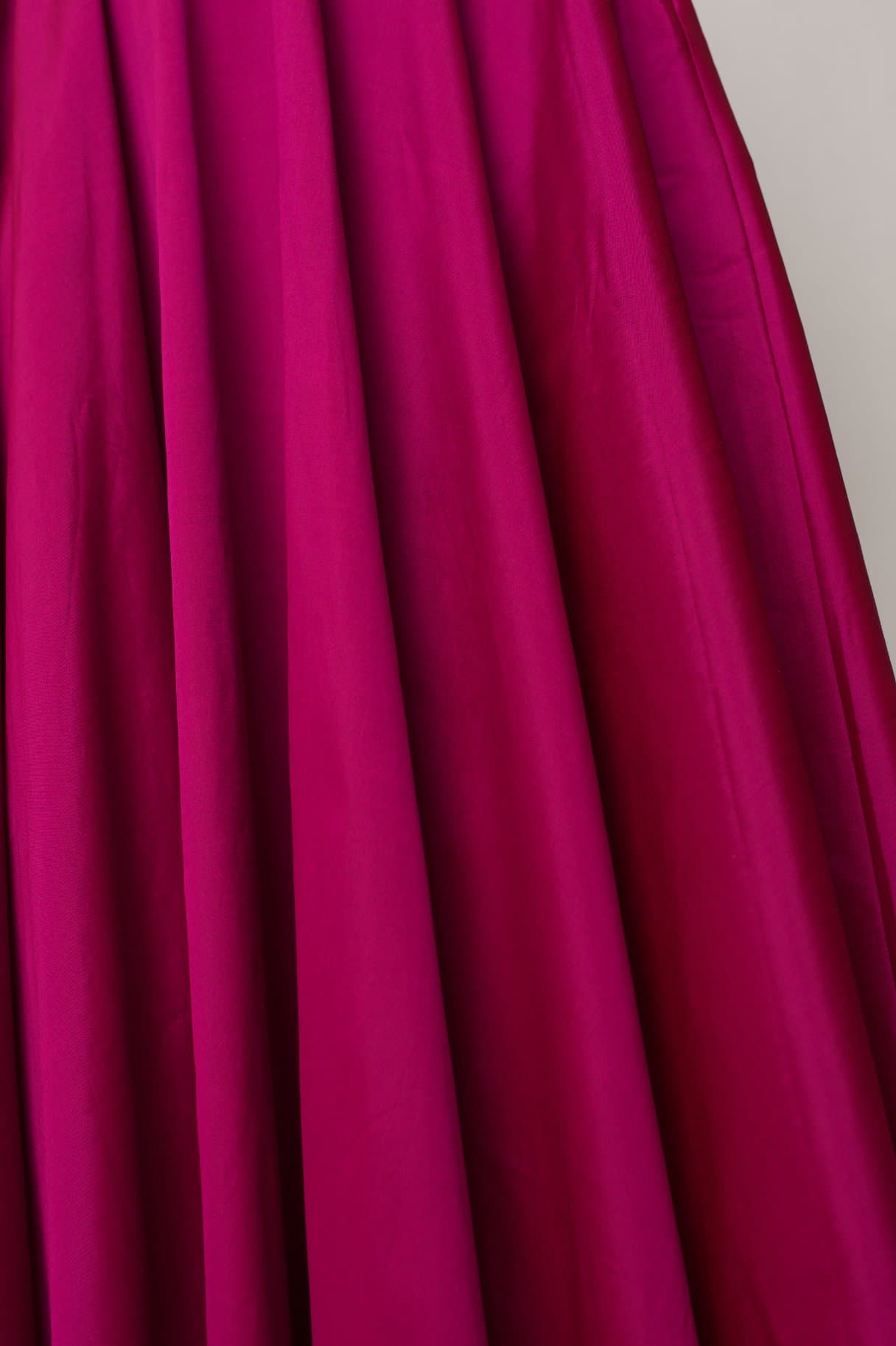 Fuchsia Taffeta Maxi Skirt