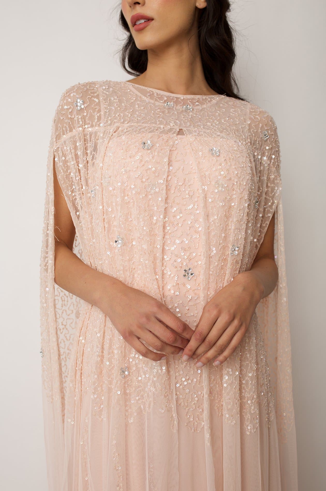 Blush Emilia Cape Dress