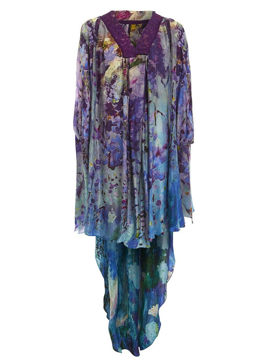 Midnight Iris High-Low Kaftan